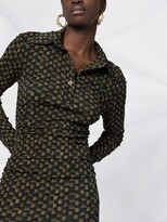 Thumbnail for your product : Nanushka Verity illusion check polo shirt dress