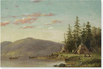 Canora Grey Art Print (Unframed), Chippewa Encampment on the Upper Mississippi by Seth Eastman, 16" x 20"