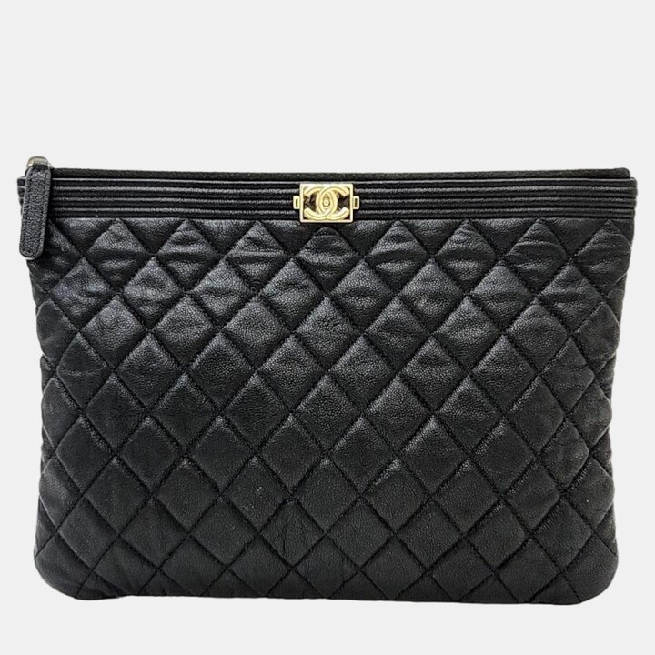 Chanel Copper Quilted Caviar Leather Classic WOC Clutch Bag - Yoogi's Closet
