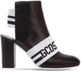 Thumbnail for your product : GCDS 100mm Leather Logo Ankle Boots