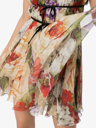 Dolce & Gabbana Floral Print Chiffon Dress