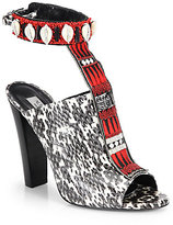 Thumbnail for your product : Altuzarra Zephyr Watersnake-Embossed Leather Mules