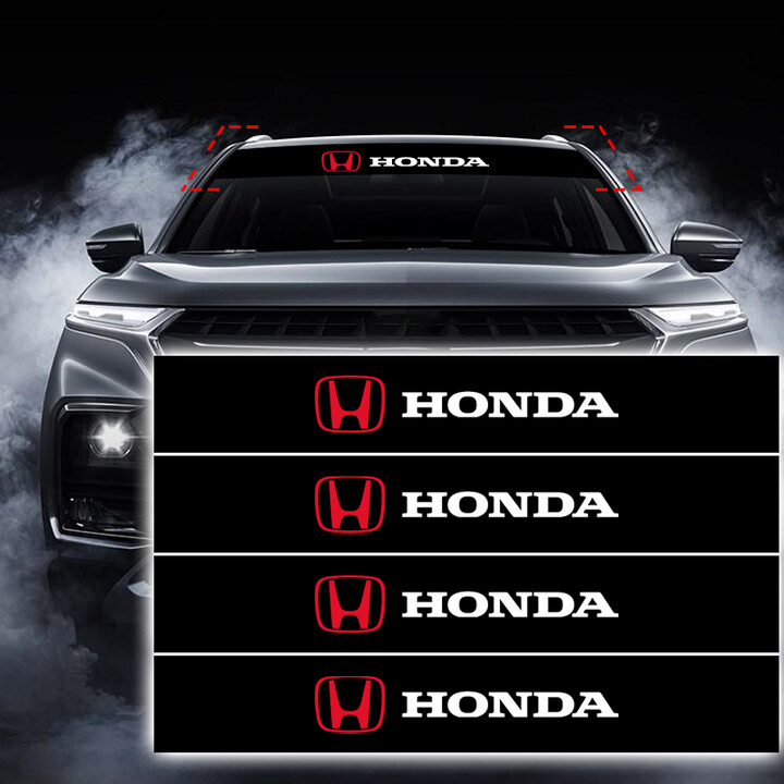  Car Front Windshield Stickers Front and Rear Decorative Decals Sticker For Honda Civic XR-V HR-V City Odyssey Spirior CRV Jazz
