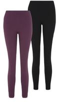 Thumbnail for your product : New Look Teens 2 Pack Blue and Black Leggings