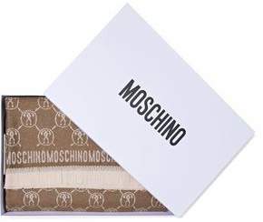 Moschino Fringed Wool-jacquard Scarf