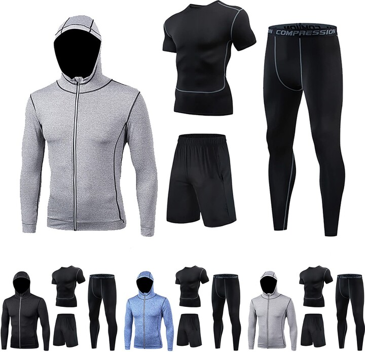 Arestory 4 Pcs Mens Gym Clothes Set ShopStyle Activewear