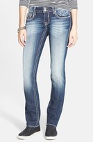 Thumbnail for your product : Vigoss 'New York' Embellished Bootcut Jeans (Dark Wash) (Juniors)
