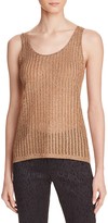 Thumbnail for your product : Alice + Olivia Annmarie Metallic Ribbed Tank
