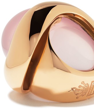de Grisogono 18kt Rose Gold Pink Quartz Ring