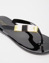 Thumbnail for your product : Ted Baker Caszia Black Bow Flip Flops