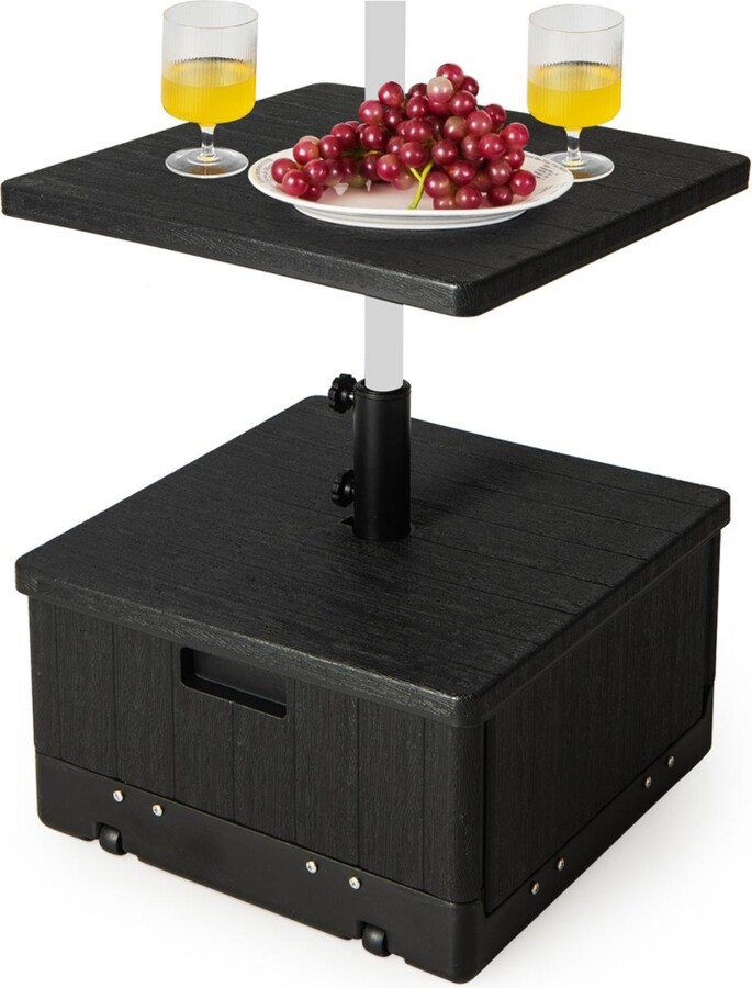 Skonyon 175 Lbs Outdoor Fillable Umbrella Base with Table Tray