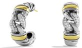 Thumbnail for your product : David Yurman Metro Curb Earrings with Diamonds and Gold
