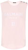 Thumbnail for your product : Balmain Logo cotton top