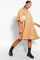 Thumbnail for your product : boohoo Plus Ruched Detail Smock Dress
