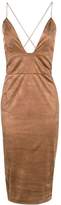 Thumbnail for your product : boohoo Rina Strappy Suedette Midi Bodycon Dress