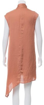 Helmut Lang Asymmetrical Satin Dress