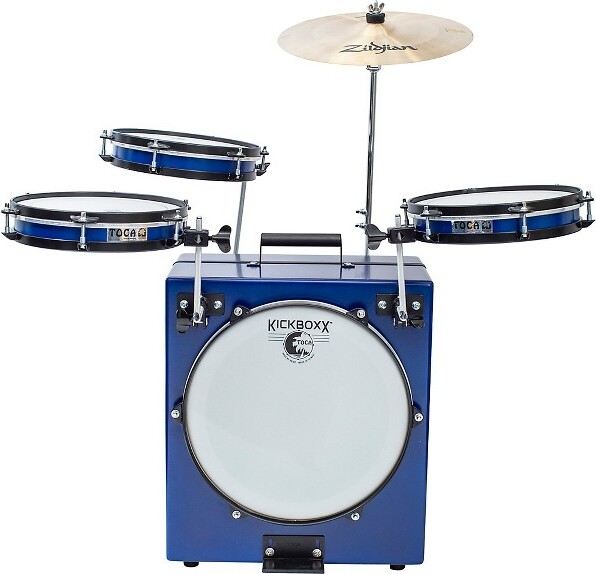 Toca KickBoxx Pro Suitcase Drum Set Cobalt Blue