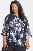 Thumbnail for your product : Alex Evenings Floral Chiffon Twinset (Plus Size)