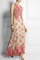 Thumbnail for your product : Alice + Olivia Avani cropped tulle and lace top