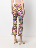 Thumbnail for your product : Boutique Moschino Floral-Print Flared Trousers