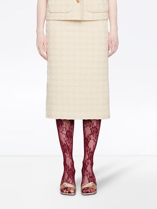 Gucci Houndstooth tweed skirt