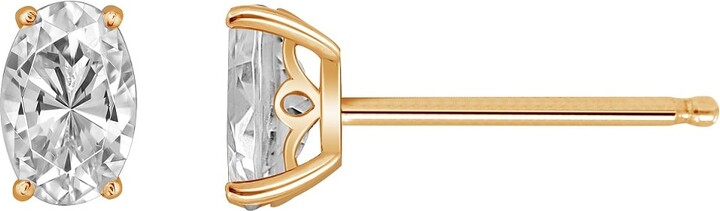 Kiera Yellow Lab-Grown Diamond Two Carats Oval Solitaire Stud Earrings