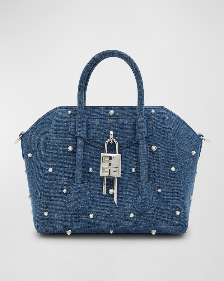 De-iceShops Netherlands - 'Antigona Micro' shoulder bag Givenchy - Givenchy  logo-plaque silk tie Blau