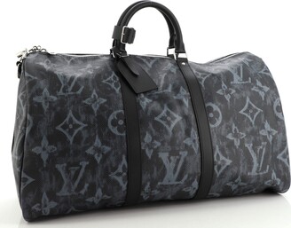 Louis Vuitton Keepall Bandouliere 50 Pastel Noir Black Duffle Weekend Travel  Bag