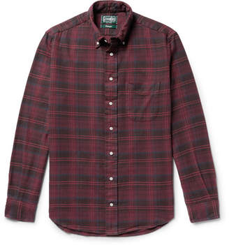 Gitman Brothers Button-Down Collar Checked Cotton-Flannel Shirt