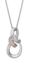 Thumbnail for your product : Macy's Diamond Lyric Heart Pendant Necklace in Sterling Silver (1/10 ct. t.w.)