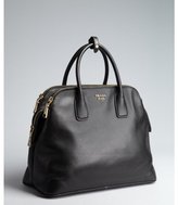 Thumbnail for your product : Prada black saffiano leather dual zip top large tote
