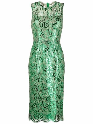 dolce gabbana green dress