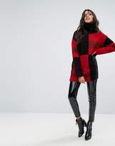 Thumbnail for your product : boohoo Color Block Roll Neck Sweater