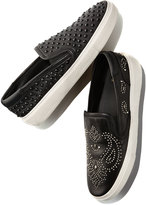 Thumbnail for your product : Saint Laurent Bandana Studded Leather Skate Shoe, Noir