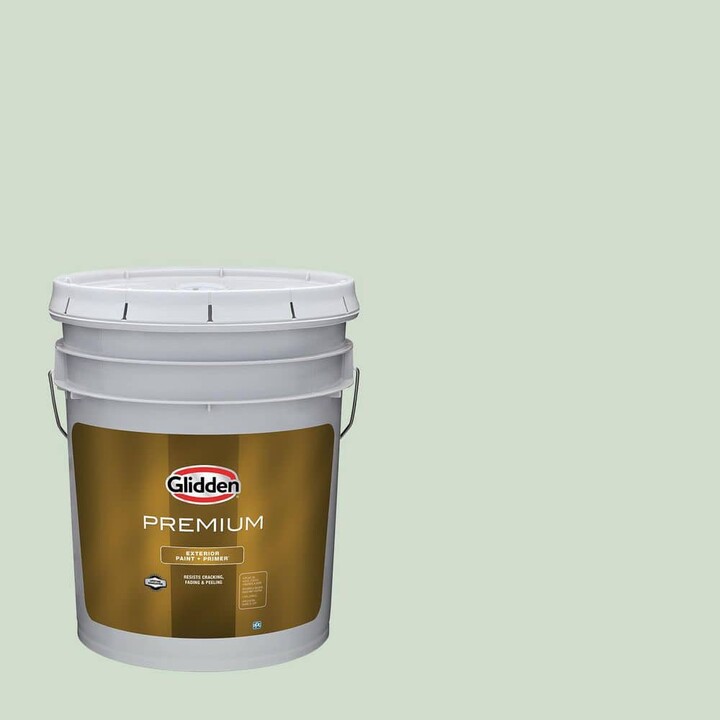 Glidden Premium 5 gal. St. Augustine PPG1130-3 Satin Exterior Latex Paint