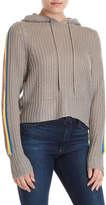 Thumbnail for your product : Derek Heart Rainbow Stripe Hooded Sweater