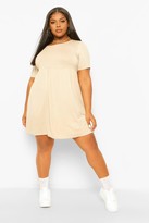 Thumbnail for your product : boohoo Plus Jersey T-Shirt Smock Dress