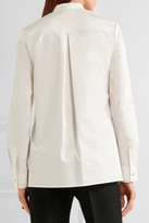 Thumbnail for your product : Temperley London Fountain Lace-trimmed Pintucked Cotton-poplin Blouse - White