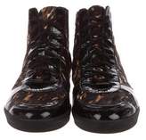Thumbnail for your product : Burberry Animal Print High-Top Sneakers w/ Tags