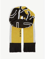 Thumbnail for your product : Givenchy Logo-intarsia wool-blend scarf