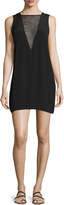 Thumbnail for your product : IRO Maelie Sleeveless Lace-Trim Mini Dress, Black