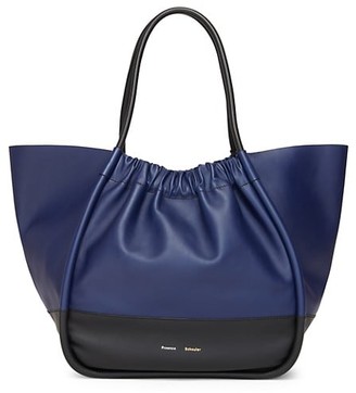 Proenza Schouler XL Ruched Colorblock Leather Tote