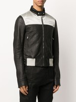 Thumbnail for your product : Rick Owens Glitter panelled leather jacket