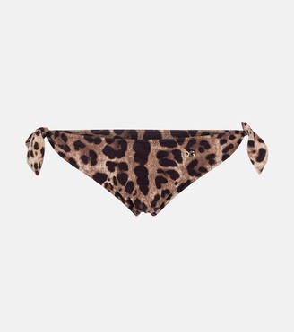 Dolce & Gabbana Leopard-print bikini bottoms