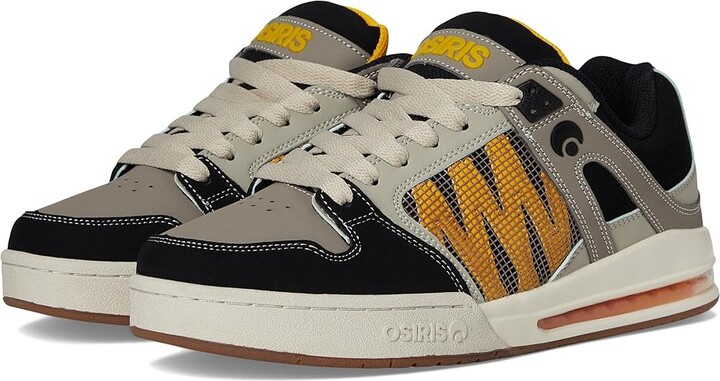 Osiris Pixel Men's Skate Shoes Black/Yellow/Grey : 9 D - Medium, Leather