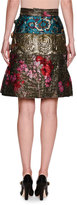Thumbnail for your product : Dolce & Gabbana Floral Mixed Jacquard Miniskirt, Multicolor
