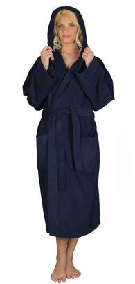 Arus Women's Classic Hooded Bathrobe Turkish Cotton Terry Cloth Robe