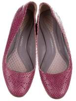Thumbnail for your product : Anya Hindmarch Python Round-Toe Flats