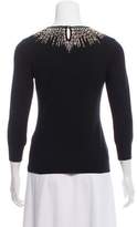 Thumbnail for your product : Oscar de la Renta Embellished Cashmere-Blend Sweater