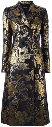 Dolce & Gabbana floral brocade midi coat